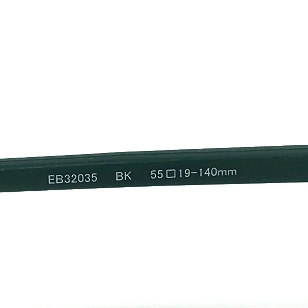 Eddie Bauer Eyeglasses Frame EB32035 BK Black Green Rectangle Half Rim 55-19-140
